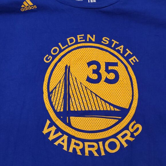 Adidas Golden State Worriors #35 Durant Short Sleeve T-Shirt Mens Size XL Blue - Picture 4 of 11